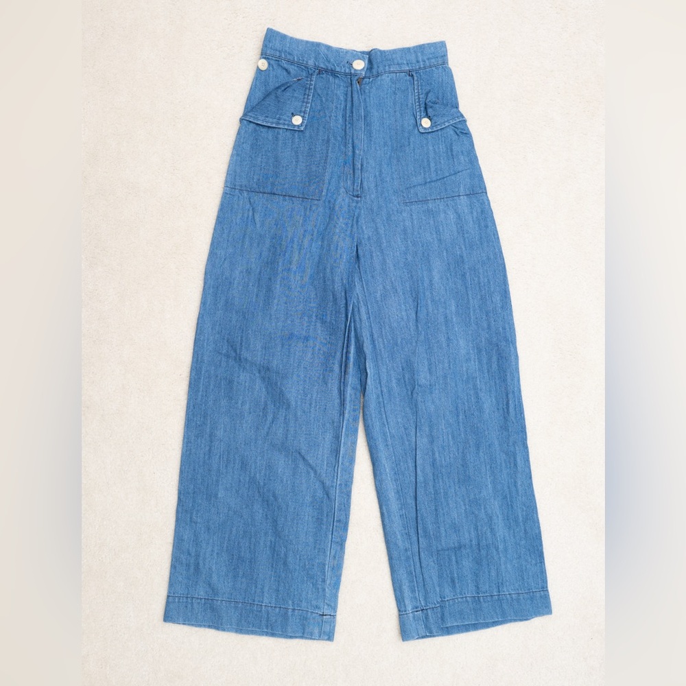 Ilana Kohn Mia Pants in Chambray Women Size 4 - Picture 4 of 12